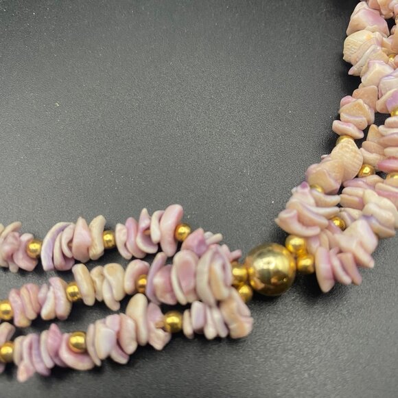 Vintage Lot of 3 Boho Natural Necklaces Shell Wood Seed Coconut Leaf Pendant - Picture 8 of 15